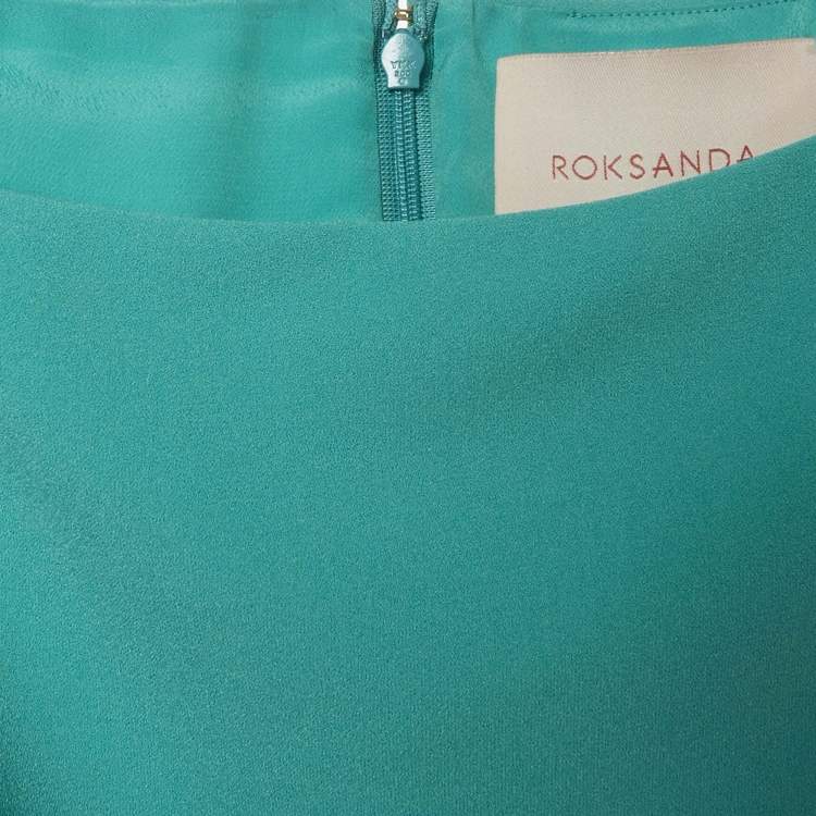 Pre Owned Roksanda Green Crepe Leticia Midi Dress M
