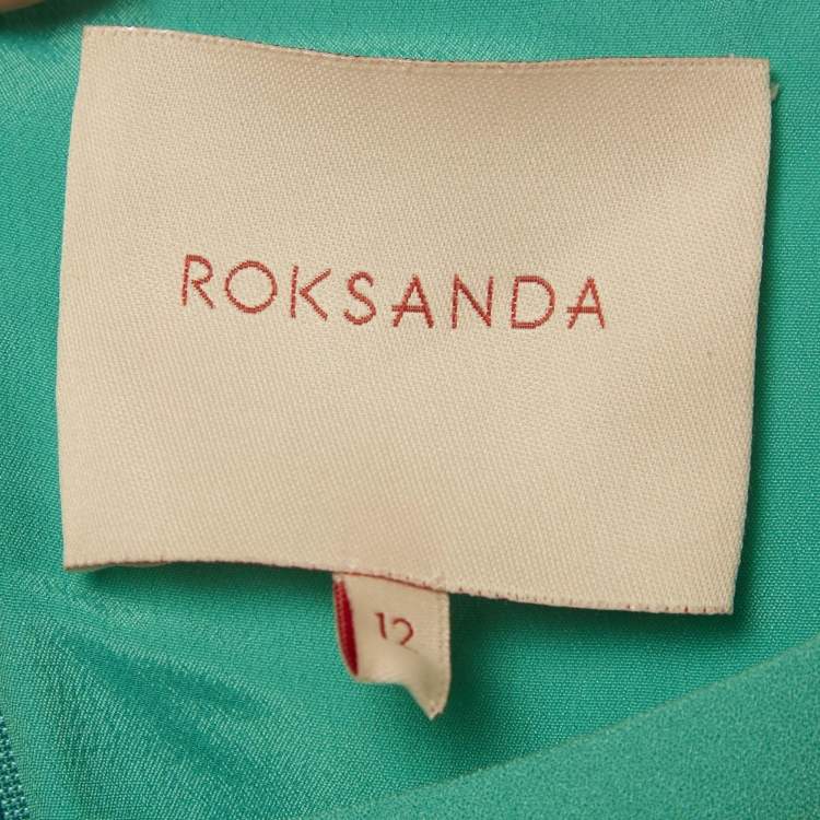 Pre Owned Roksanda Green Crepe Leticia Midi Dress M