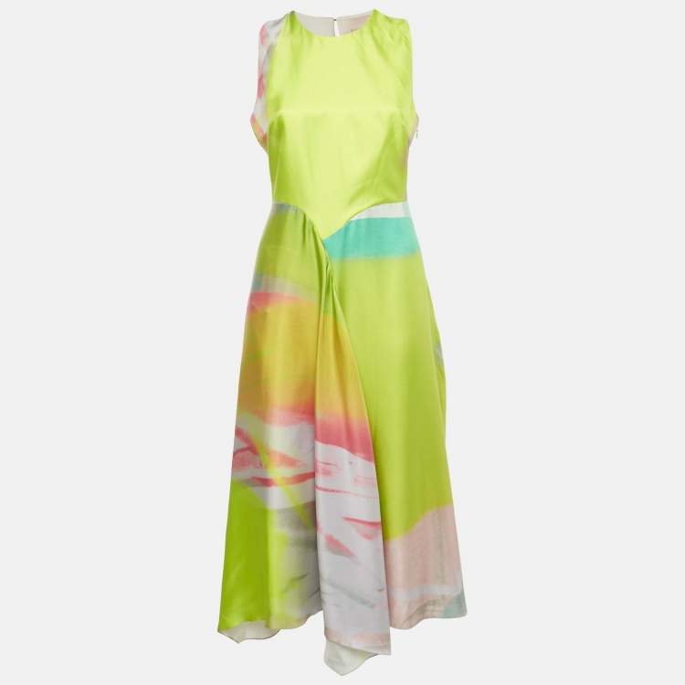 Pre Owned Roksanda Multicolor Silk Sleeveless Midi Dress M 