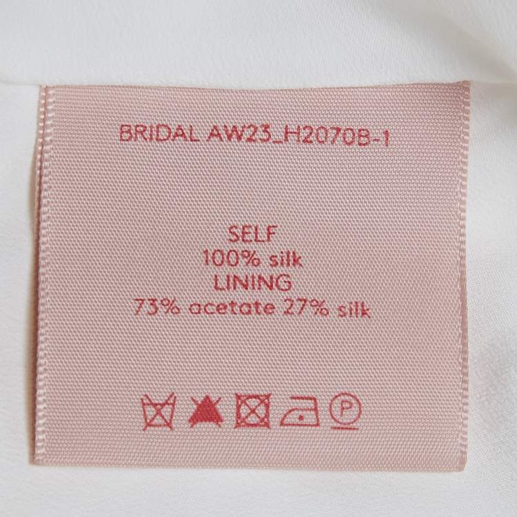 Pre Owned Roksanda Ivory Silk Draped Back Detail Oriana Maxi Dress M