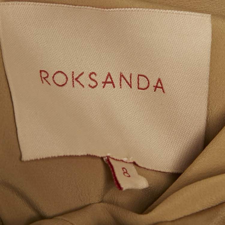 Pre Owned Roksanda Multicolor Silk Tie-up Neck Detail Aldona Midi Dress S