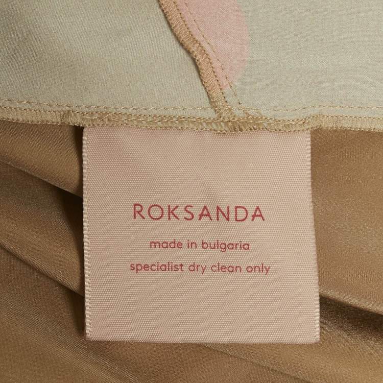 Pre Owned Roksanda Multicolor Silk Tie-up Neck Detail Aldona Midi Dress S