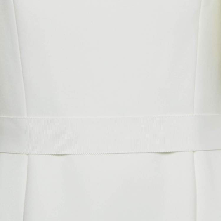 Pre Owned Roksanda White Crepe Puffed Sleeve Belted Maxi Dress M
