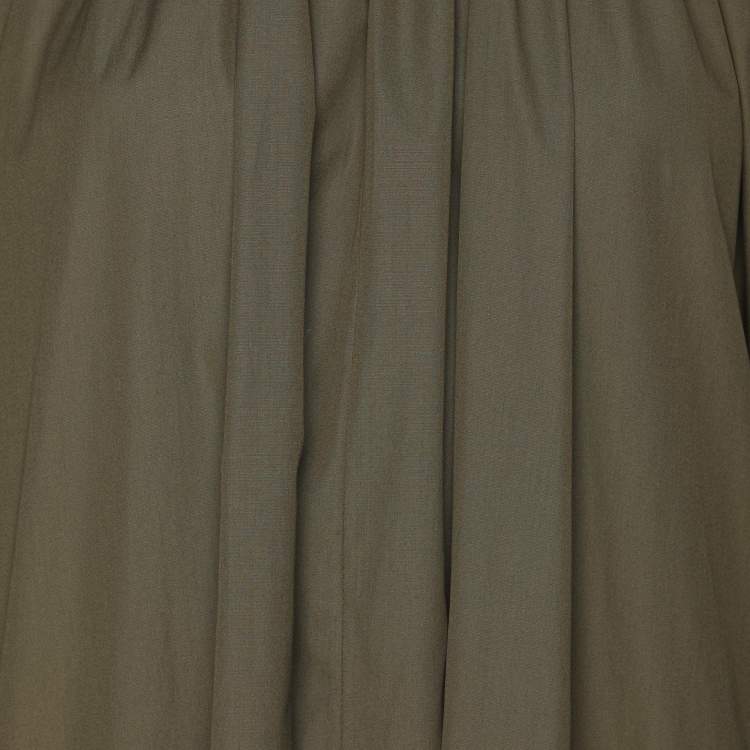 Pre Owned Roksanda Ilincic Green Cotton Long Sleeve Maxi Dress L