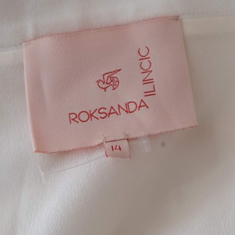 Pre Owned Roksanda Ilincic Colorblock Crepe Maxi Skirt L