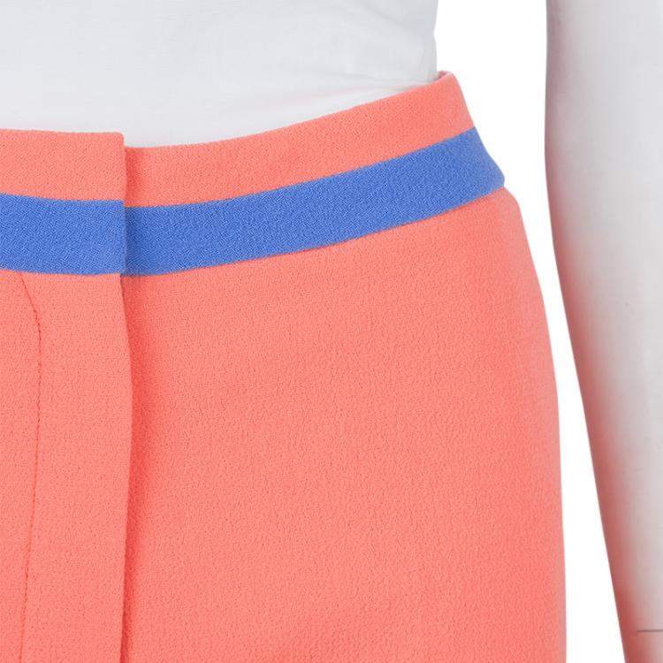 Pre Owned Roksanda Ilincic Neon Orange Wool Shorts S