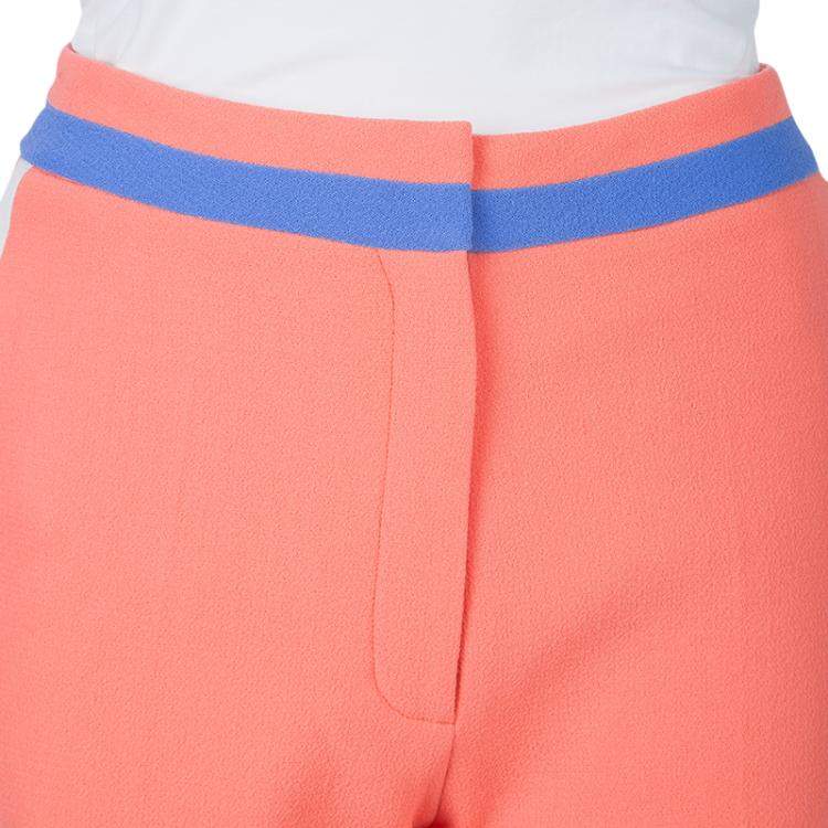 Pre Owned Roksanda Ilincic Neon Orange Wool Shorts S
