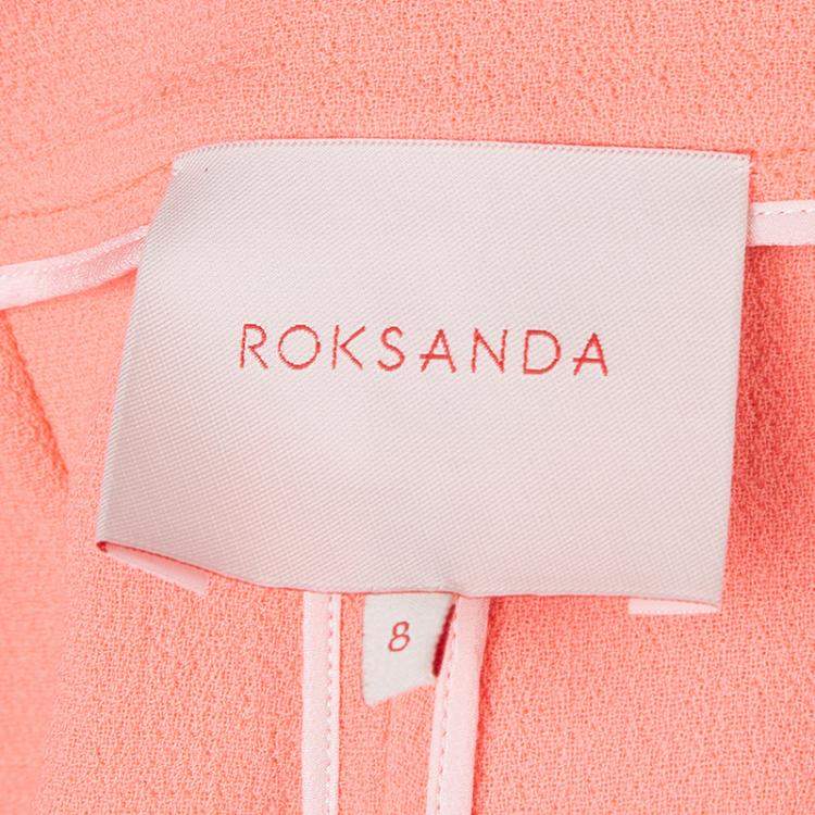 Pre Owned Roksanda Ilincic Neon Orange Wool Shorts S