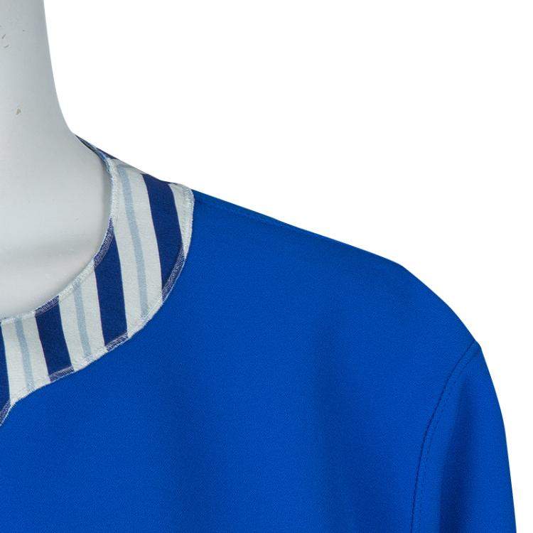 Pre Owned Roksanda Ilincic Blue Oversized Crop Top M