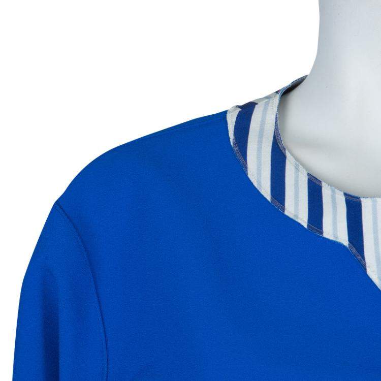 Pre Owned Roksanda Ilincic Blue Oversized Crop Top M