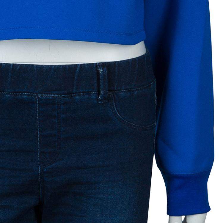 Pre Owned Roksanda Ilincic Blue Oversized Crop Top M