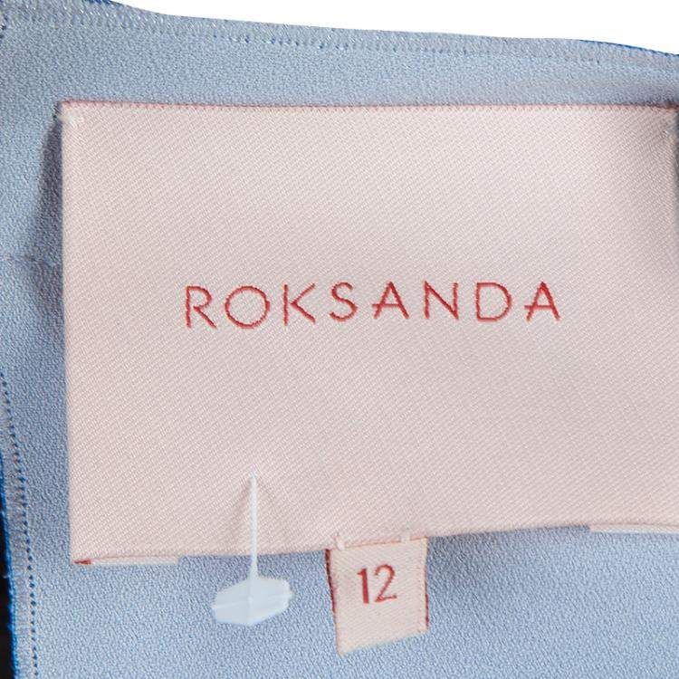 Pre Owned Roksanda Ilincic Blue Oversized Crop Top M