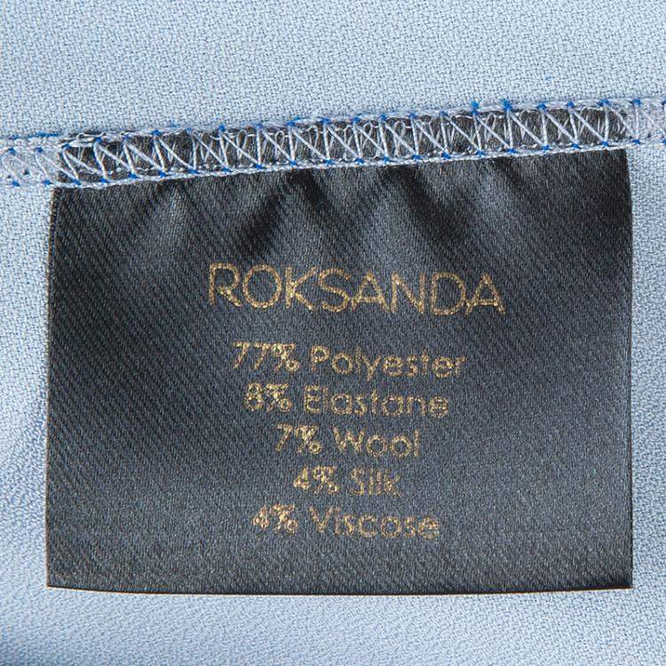 Pre Owned Roksanda Ilincic Blue Oversized Crop Top M