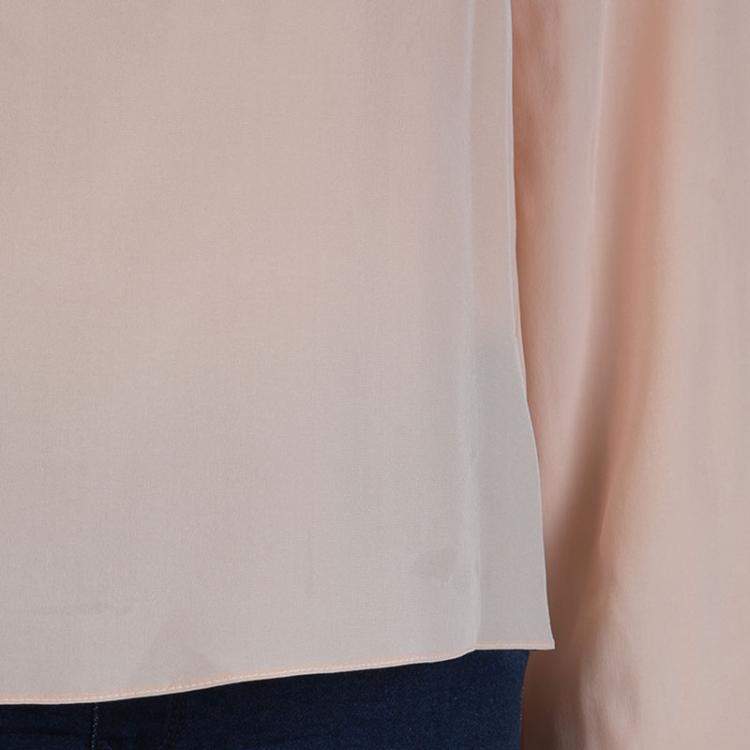 Pre Owned Roksanda Ilincic Light Pink and Neon Detail Blouse M