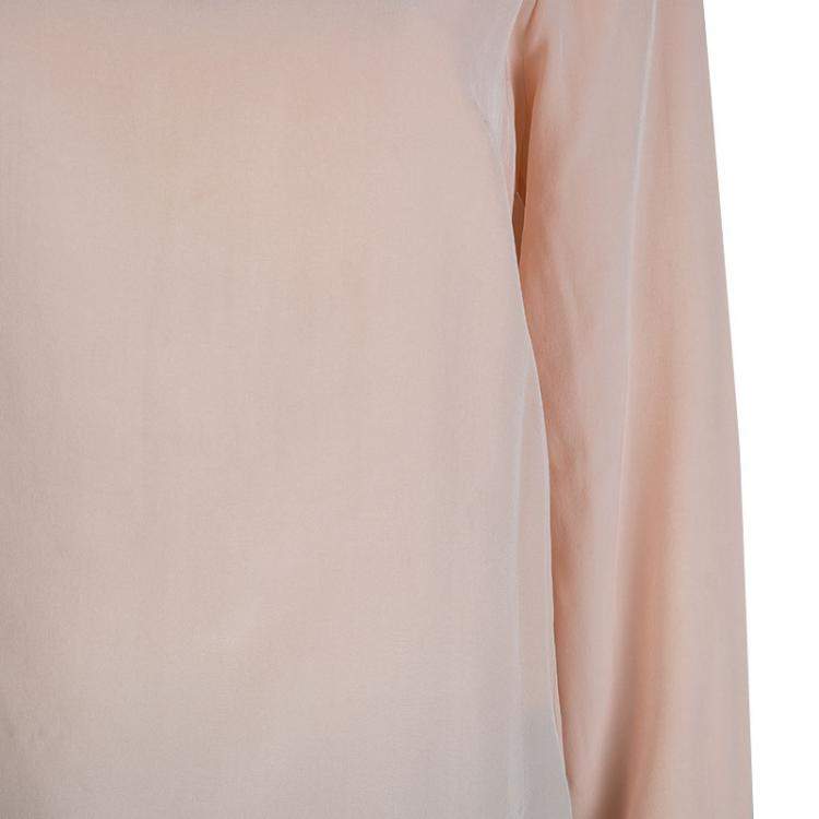 Pre Owned Roksanda Ilincic Light Pink and Neon Detail Blouse M