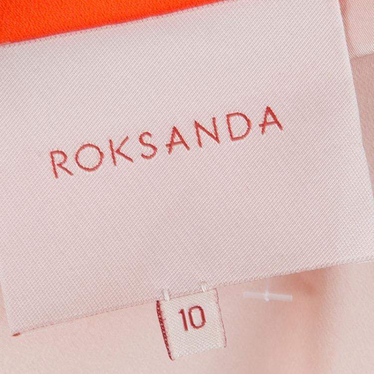 Pre Owned Roksanda Ilincic Light Pink and Neon Detail Blouse M