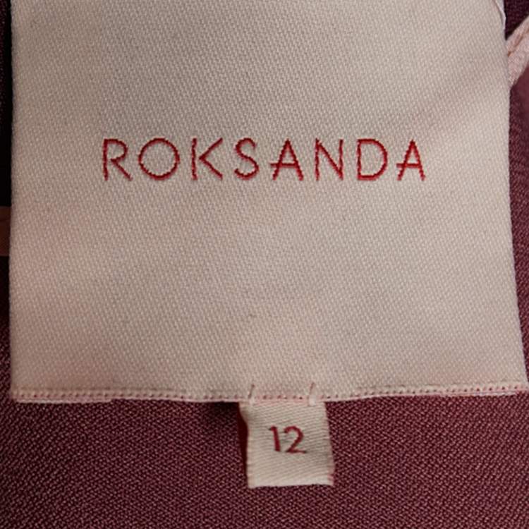 Pre Owned Roksanda Burgundy Cady Puff Cuff Sleeve Arlo Top M