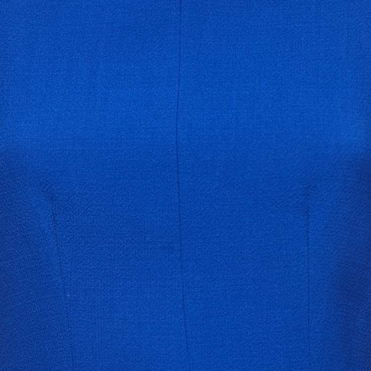 Pre Owned Roksanda Ilincic Blue Crepe Bell Sleeve Midi Dress S