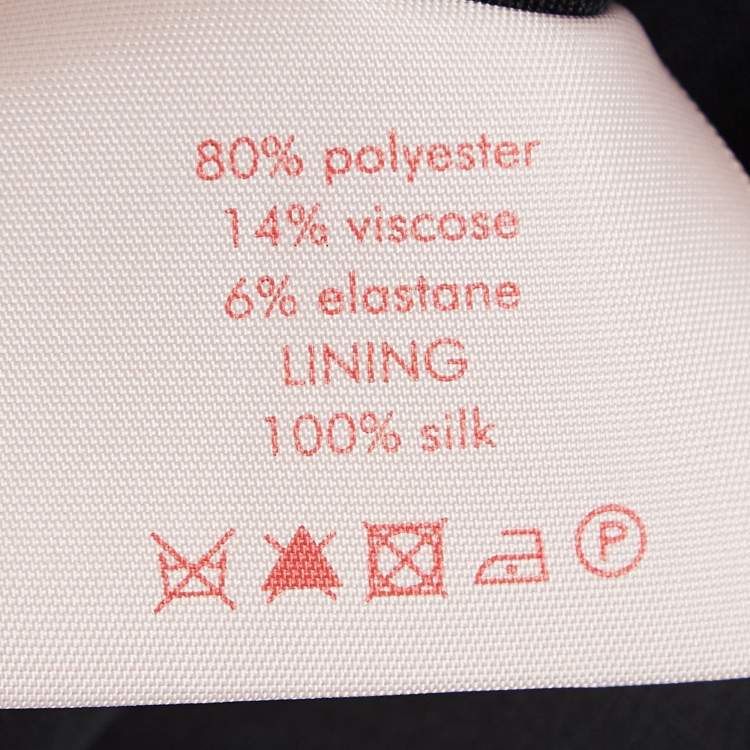 Pre Owned Roksanda Ilincic Black Crepe Dow Detail Sleeve Top M