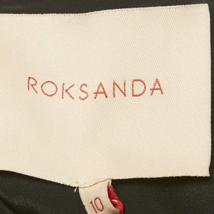 Pre Owned Roksanda Black Crepe Margarida Midi Dress M