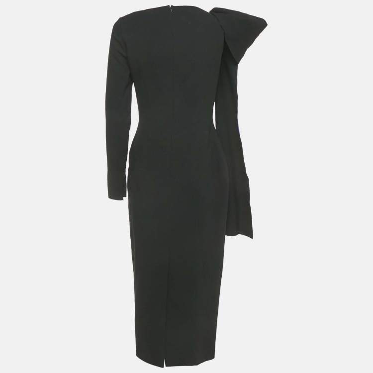 Pre Owned Roksanda Black Crepe Margarida Midi Dress M