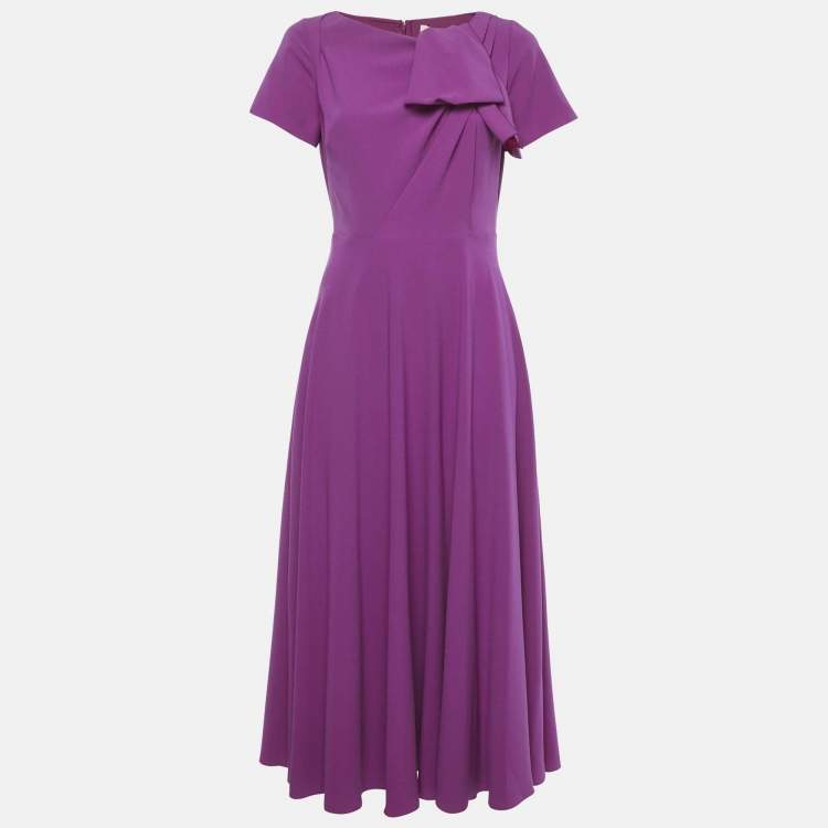 Pre Owned Roksanda Pink Crepe Midi Luna Dress M