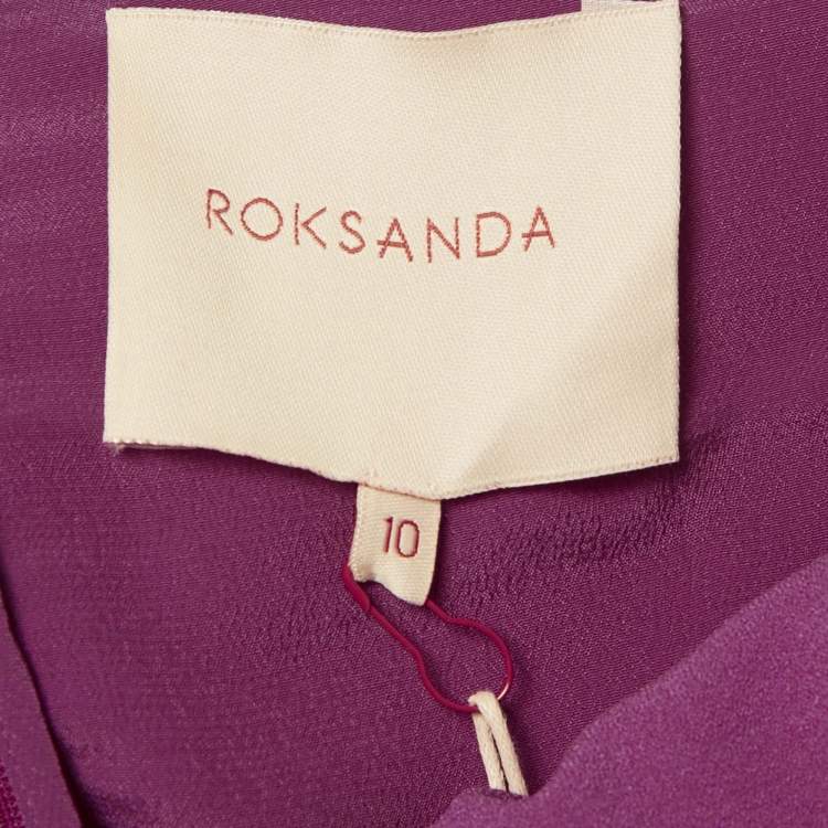 Pre Owned Roksanda Pink Crepe Midi Luna Dress M