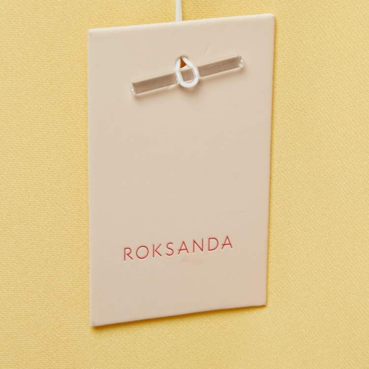 Pre Owned Roksanda Yellow Silk Full Sleeve Ruffle Detailed Blouse M