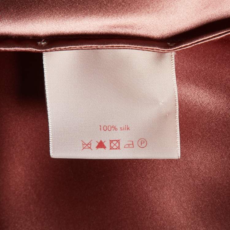 Pre Owned Roksanda Pink Silk Satin Midi Skirt L