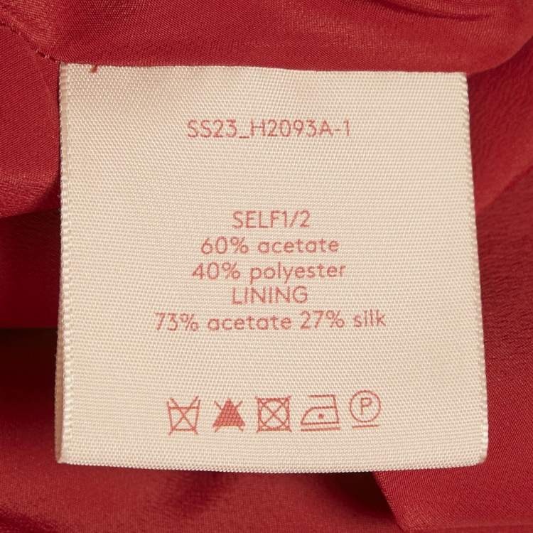 Pre Owned Roksanda Red Crepe Bow Detail Midi Dress S