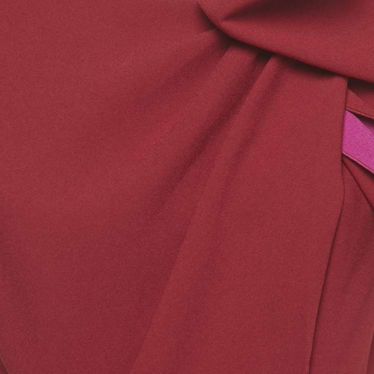 Pre Owned Roksanda Red Crepe Bow Detail Midi Dress S