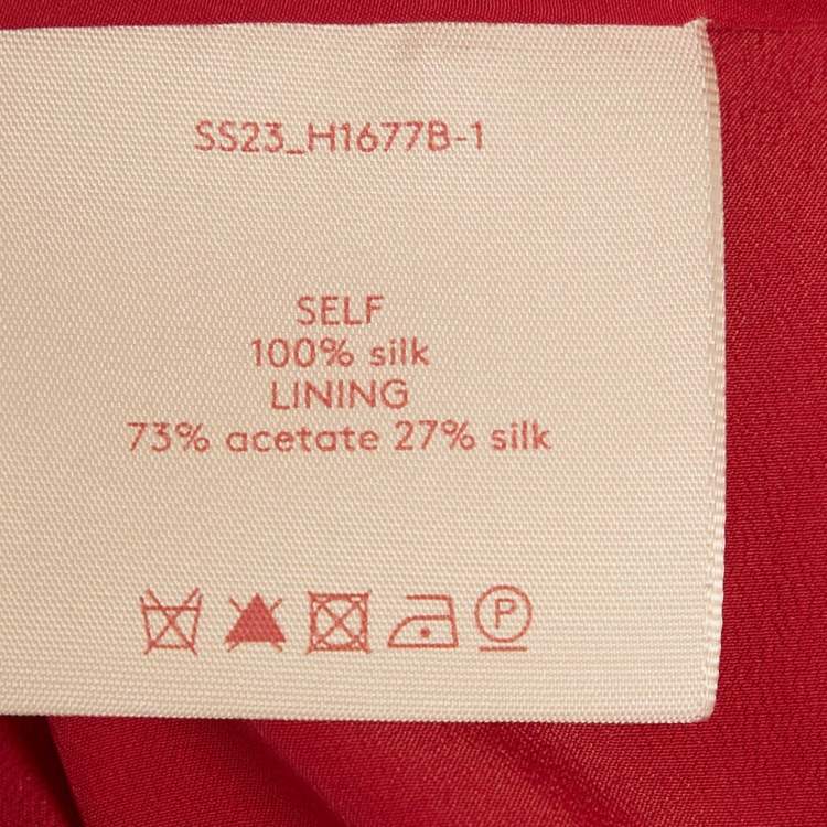 Pre Owned Roksanda Red Satin Silk Maxi Dress M