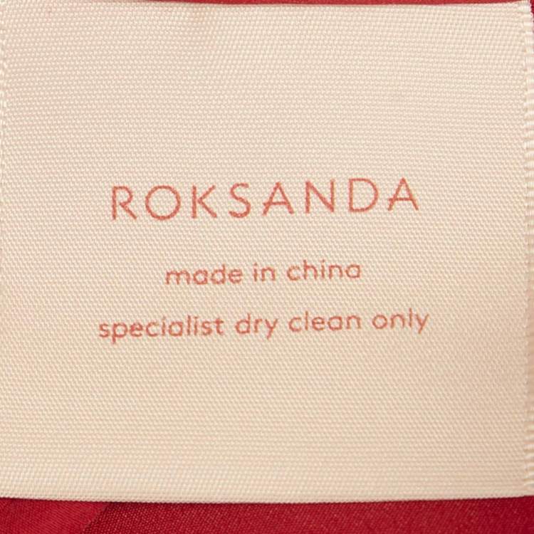 Pre Owned Roksanda Red Satin Silk Maxi Dress M
