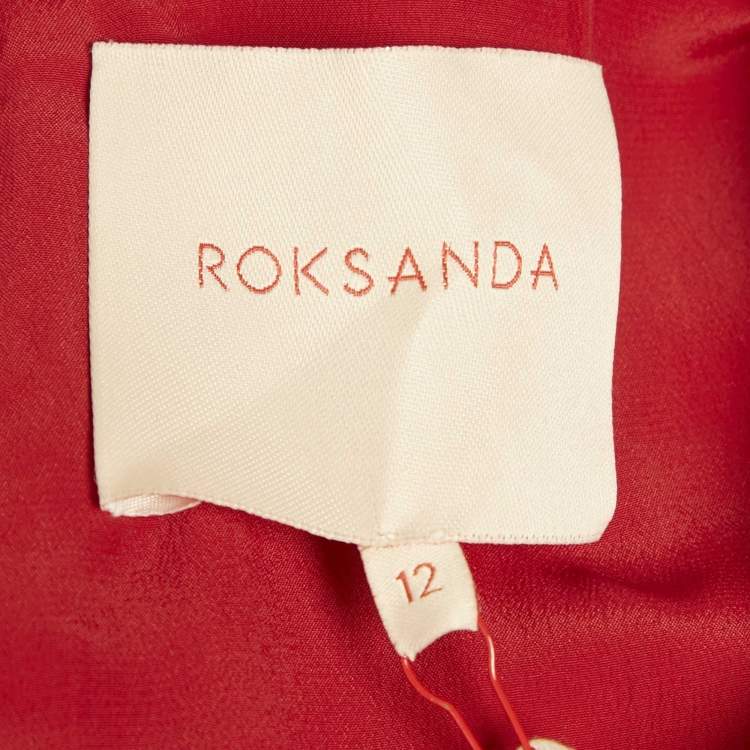 Pre Owned Roksanda Red Satin Silk Maxi Dress M