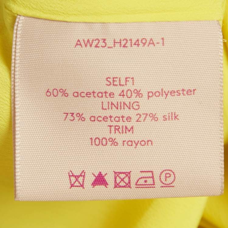 Pre Owned Roksanda Pink/Yellow Crepe Drape Style Midi Dress M