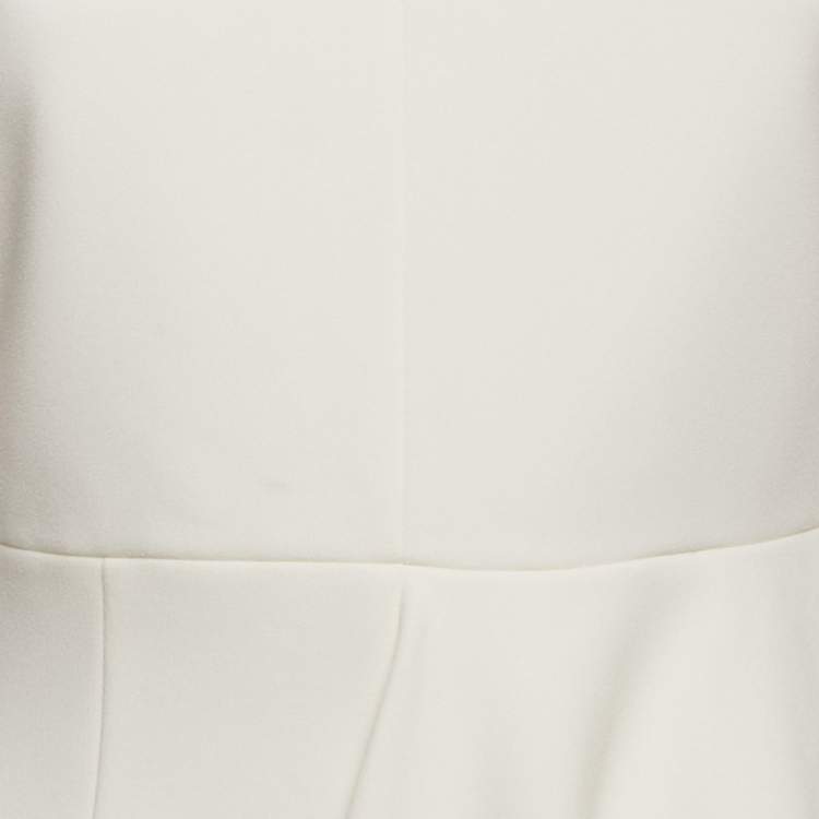 مملوكة مسبقًا Roksanda White Crepe Ruffled Midi Dress S