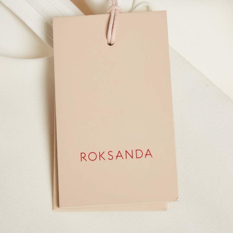 مملوكة مسبقًا Roksanda White Crepe Ruffled Midi Dress S