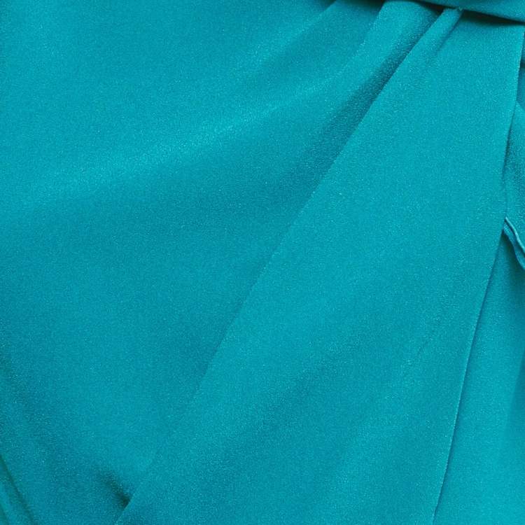 Pre Owned Roksanda Blue Crepe Ruffled Midi Dress M