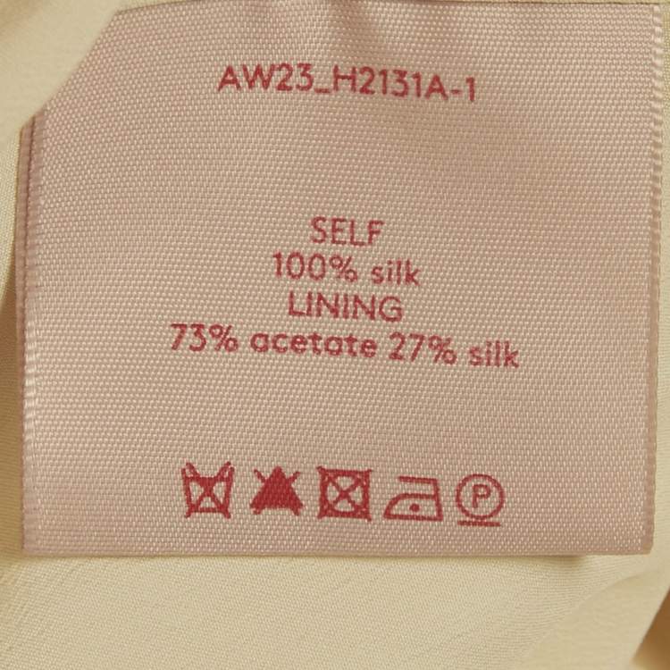 Pre Owned Roksanda Cream Satin Gathered Kleo Long Dress S