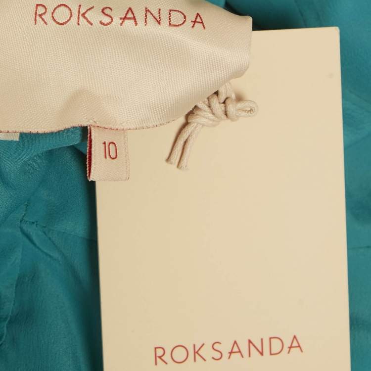 مملوكة مسبقًا Roksanda Blue Satin Blue Flared Long Dress M