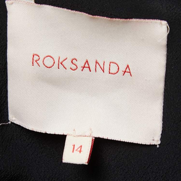 Pre Owned Roksanda Black Crepe Bell Sleeve Short Dress L