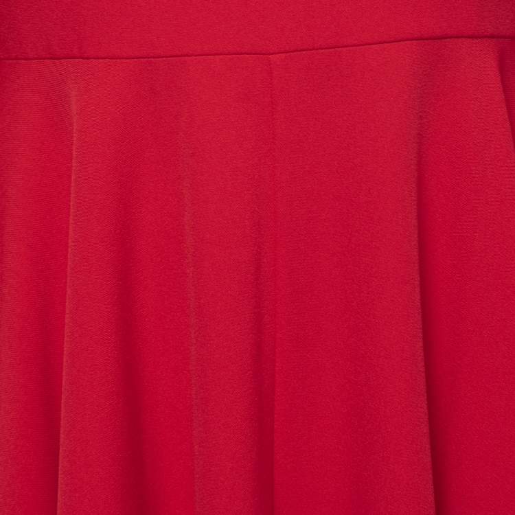 Pre Owned Roksanda Coral Red Stretch Crepe Midi Dress M
