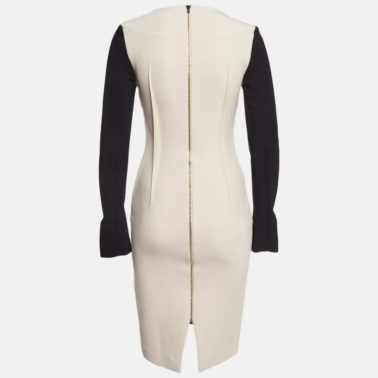 Pre Owned Roland Mouret Cream Stretch Crepe Kutim Dress M