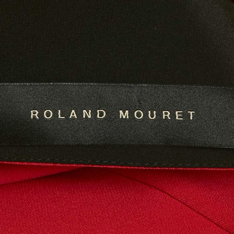 Pre Owned Roland Mouret Red Stretch Viscose Flared Lubelia Gown M