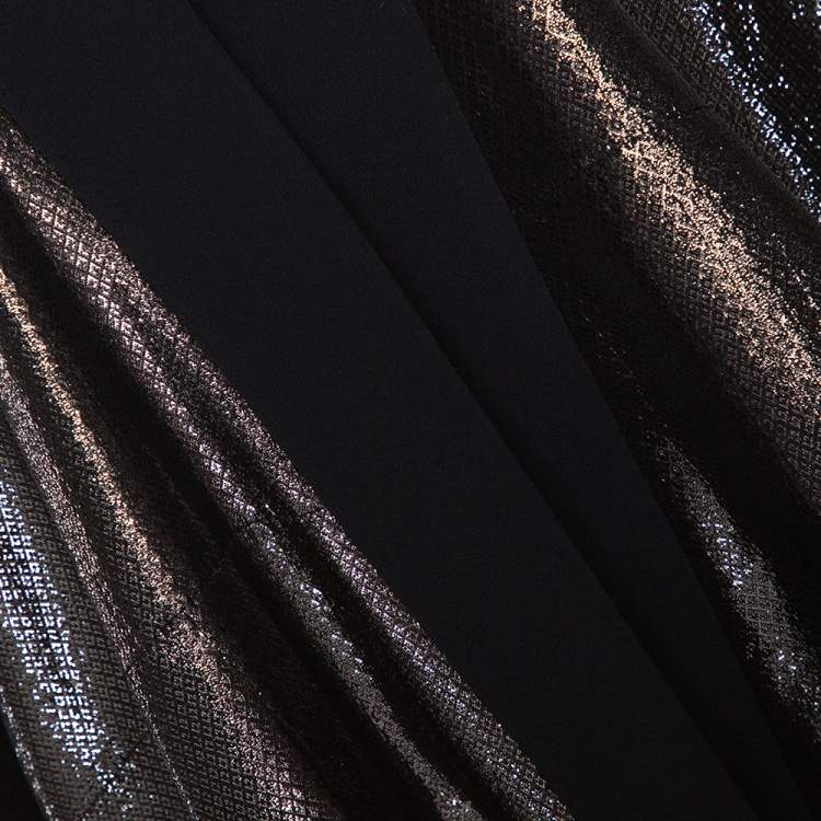 Pre Owned Roland Mouret Metallic Lamé Jacquard Roche Kimono Jacket M