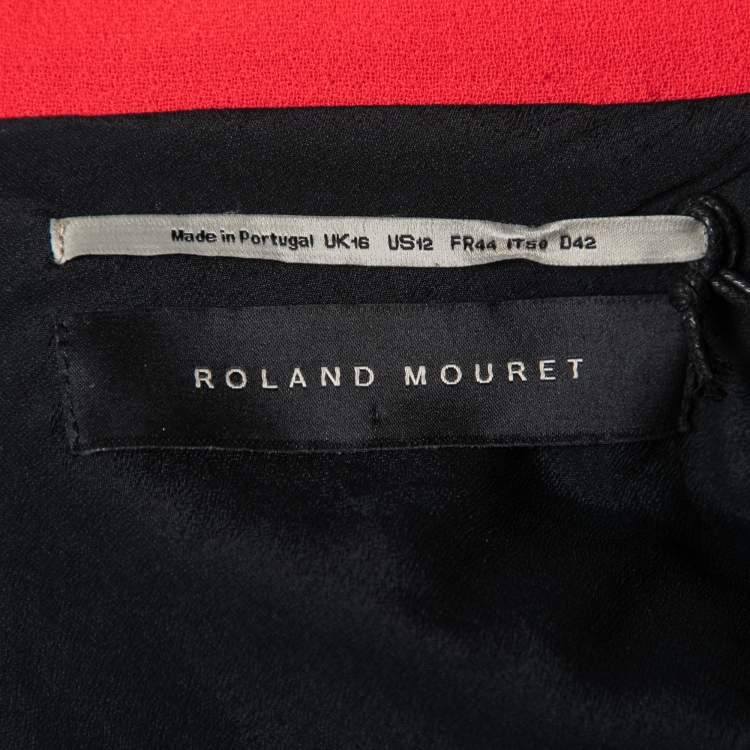 Pre Owned Roland Mouret Red Wool Hollywell Coat L