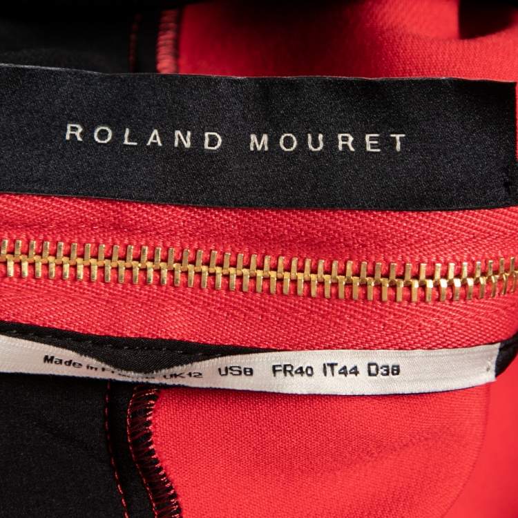 Pre Owned Roland Mouret Red Crepe Cutout Detail Veraha Gown M