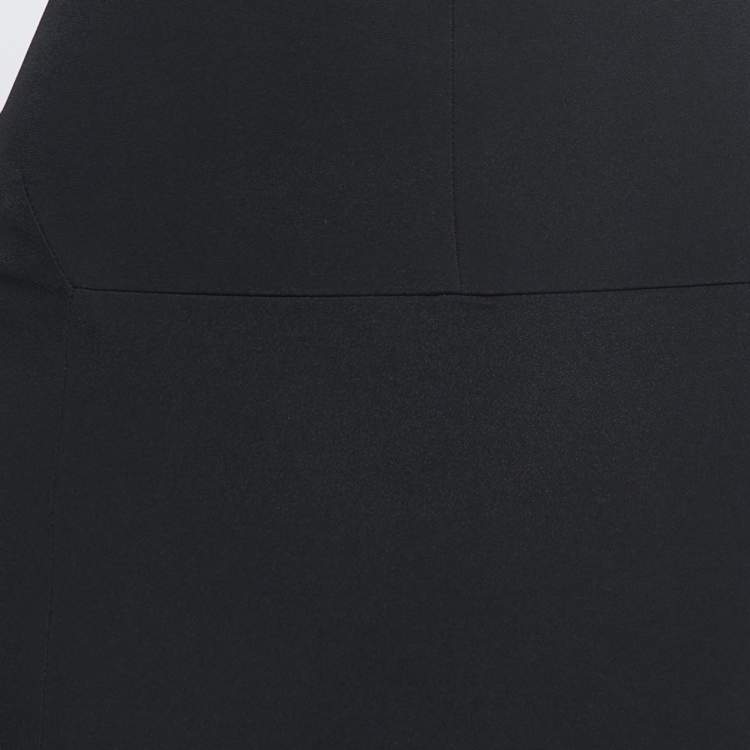 Pre Owned Roland Mouret Black Crepe Aries Mermaid Style Maxi Skirt S