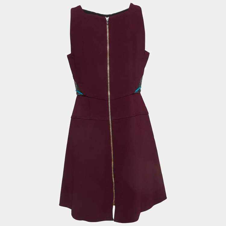 Pre Owned Roland Mouret Purple Stretch Double Crepe Derya Dress L