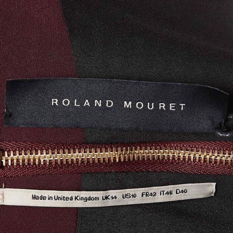 Pre Owned Roland Mouret Purple Stretch Double Crepe Derya Dress L